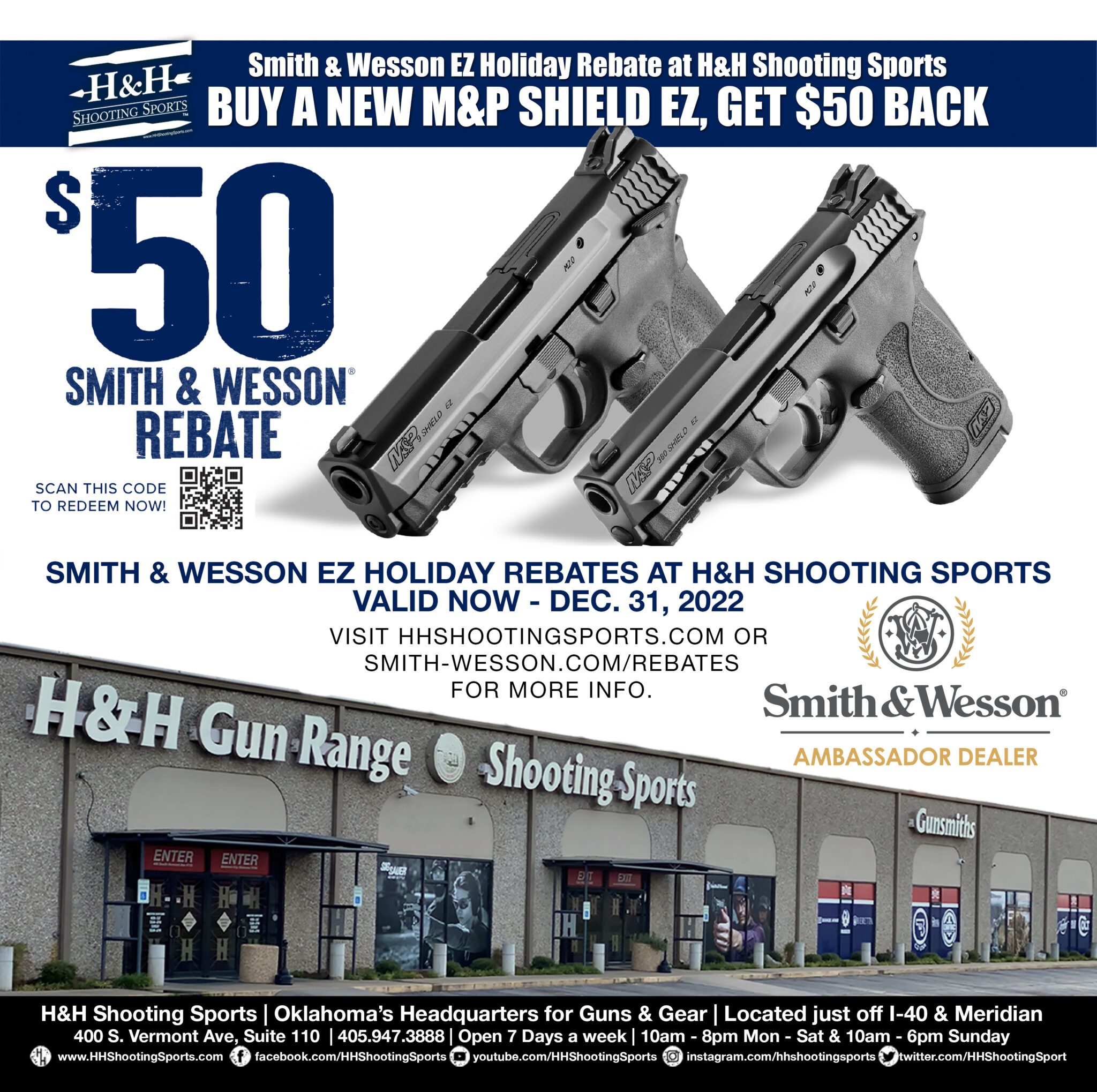 Smith Wesson Shield EZ Holiday Rebate H H Shooting Sports Oklahoma City